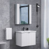 Comforty Зеркальный шкаф Лима 70 белый матовый
