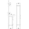 ASB-Woodline Зеркало Салерно 65 белый/патина серебро