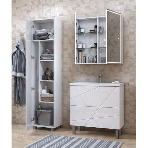 Vigo Тумба с раковиной Geometry 2-700 белая