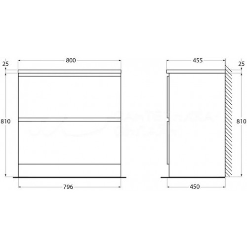 BelBagno Тумба с раковиной Albano 80 напольная Bianco Lucido