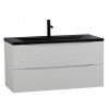 BelBagno Тумба с раковиной Marino 100 подвесная Bianco Lucido с раковиной BB1000/445-LV-ART-PR-NERO