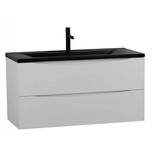 BelBagno Тумба с раковиной Marino 100 подвесная Bianco Lucido с раковиной BB1000/445-LV-ART-PR-NERO