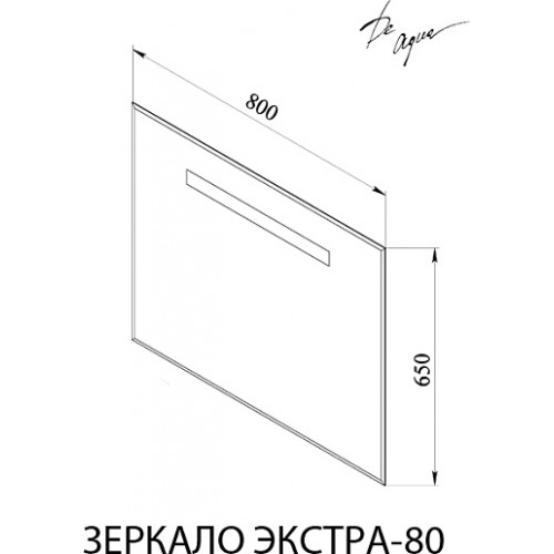 De Aqua Мебель для ванной Кубика 80, зеркало Экстра EXT 80