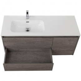 BelBagno Тумба с раковиной Kraft 120 L подвесная Cemento Grigio