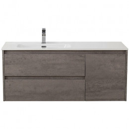 BelBagno Тумба с раковиной Kraft 120 L подвесная Cemento Grigio
