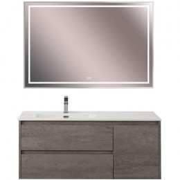 BelBagno Тумба с раковиной Kraft 120 L подвесная Cemento Grigio