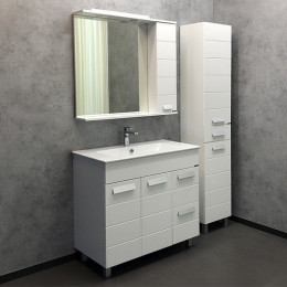 Comforty Зеркальный шкаф Модена 90 R белый матовый