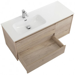 BelBagno Тумба с раковиной Kraft 120 L подвесная Rovere Galifax Bianco