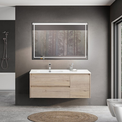 BelBagno Тумба с раковиной Kraft 120 L подвесная Rovere Galifax Bianco