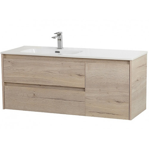 BelBagno Тумба с раковиной Kraft 120 L подвесная Rovere Galifax Bianco