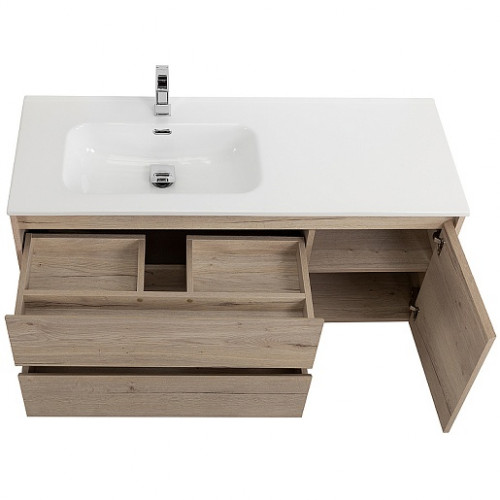 BelBagno Тумба с раковиной Kraft 120 L подвесная Rovere Galifax Bianco
