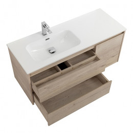 BelBagno Тумба с раковиной Kraft 120 L подвесная Rovere Galifax Bianco