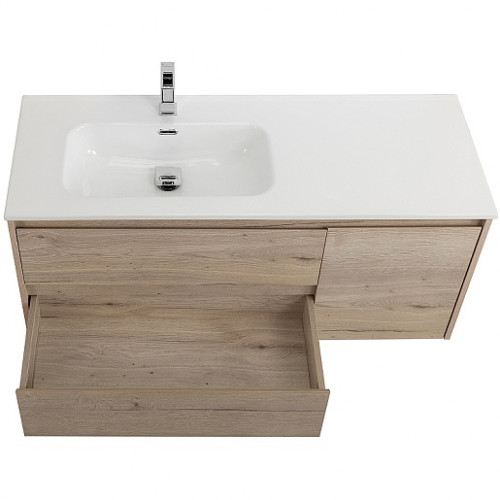 BelBagno Тумба с раковиной Kraft 120 L подвесная Rovere Galifax Bianco