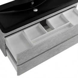 BelBagno Тумба с раковиной Albano 120 подвесная Cemento Verona Grigio с раковиной BB1200/455-LV-ART-ALR-NERO