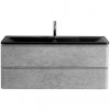 BelBagno Тумба с раковиной Albano 120 подвесная Cemento Verona Grigio с раковиной BB1200/455-LV-ART-ALR-NERO