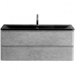 BelBagno Тумба с раковиной Albano 120 подвесная Cemento Verona Grigio с раковиной BB1200/455-LV-ART-ALR-NERO