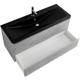 BelBagno Тумба с раковиной Albano 120 подвесная Cemento Verona Grigio с раковиной BB1200/455-LV-ART-ALR-NERO