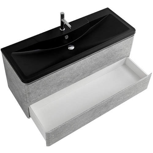 BelBagno Тумба с раковиной Albano 120 подвесная Cemento Verona Grigio с раковиной BB1200/455-LV-ART-ALR-NERO
