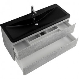 BelBagno Тумба с раковиной Albano 120 подвесная Cemento Verona Grigio с раковиной BB1200/455-LV-ART-ALR-NERO