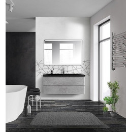 BelBagno Тумба с раковиной Albano 120 подвесная Cemento Verona Grigio с раковиной BB1200/455-LV-ART-ALR-NERO