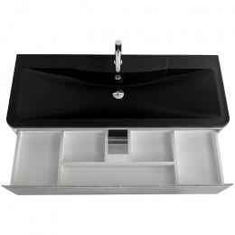 BelBagno Тумба с раковиной Albano 120 подвесная Cemento Verona Grigio с раковиной BB1200/455-LV-ART-ALR-NERO