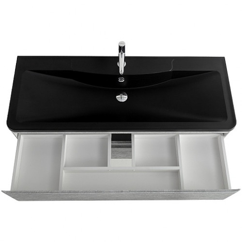 BelBagno Тумба с раковиной Albano 120 подвесная Cemento Verona Grigio с раковиной BB1200/455-LV-ART-ALR-NERO