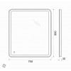 BelBagno Зеркало SPC-MAR-700-800-LED-TCH