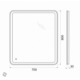 BelBagno Зеркало SPC-MAR-700-800-LED-TCH