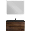 BelBagno Мебель для ванной Marino 100 подвесная Rovere Moro с раковиной BB1000/445-LV-ART-PR-NERO