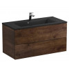 BelBagno Мебель для ванной Marino 100 подвесная Rovere Moro с раковиной BB1000/445-LV-ART-PR-NERO