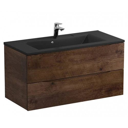 BelBagno Мебель для ванной Marino 100 подвесная Rovere Moro с раковиной BB1000/445-LV-ART-PR-NERO