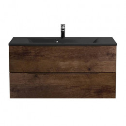 BelBagno Мебель для ванной Marino 100 подвесная Rovere Moro с раковиной BB1000/445-LV-ART-PR-NERO