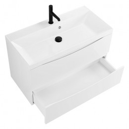 BelBagno Тумба с раковиной Marino 80 подвесная Bianco Lucido