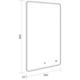 Dreja Зеркало Point 50x80 Led-подсветка