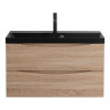 BelBagno Тумба с раковиной Marino 80 подвесная Rovere Bianco с раковиной 80/45 AST-NERO