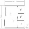 СанТа Зеркальный шкаф Волна 60 L