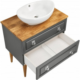 ASB-Woodline Тумба с раковиной Каталина 80 grey
