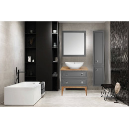 ASB-Woodline Тумба с раковиной Каталина 80 grey