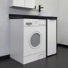 Comforty Мебель для ванной Лозанна 100 под стиральную машину белая глянцевая