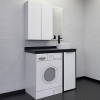 Comforty Мебель для ванной Лозанна 100 под стиральную машину белая глянцевая