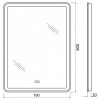 BelBagno Зеркало SPC-MAR-700-800-LED-TCH-WARM