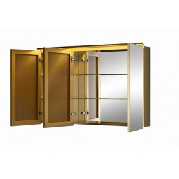 De Aqua Зеркало-шкаф для ванной Алюминиум 120 (AL 507 120 G) золото