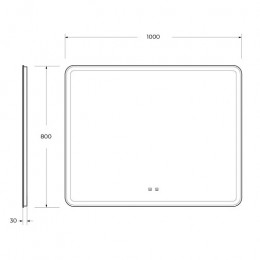 BelBagno Зеркало SPC-MAR-1000-800-LED-TCH-SND
