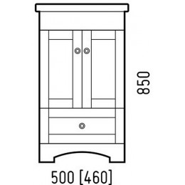 Corozo Тумба с раковиной Техас 50 белая