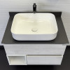 Comforty Мебель для ванной Прага 75 T-Y9378 с графитовой столешницей подвесная дуб белый