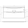 BelBagno Тумба с раковиной Marino-H60 120 подвесная Bianco Lucido