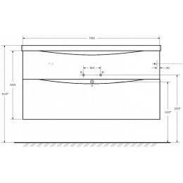 BelBagno Тумба с раковиной Marino-H60 120 подвесная Bianco Lucido