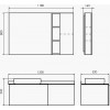 Comforty Мебель для ванной Милан 120 78189 с графитовой столешницей подвесная белая