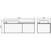 Comforty Мебель для ванной Милан 120 78189 с графитовой столешницей подвесная белая