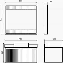Comforty Тумба с раковиной Марсель 90 подвесная белая матовая